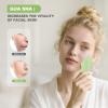airogym 2PCS Jade Stone Gua Sha Set Face Massager Jade Facial Tools Body Lymphatic Drainage Massager, Guasha Face Sculpting Tool Skin Care Set Gifts for Women Gua Sha Sculpting for Tighten Skin view 3