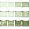 12 PCS Pink Inspirational Canvas Makeup Bags Bulk Makeup Bags for Women Inspirational Quotes Cosmetics Bags with Zipper Gift for Valentine's Day Christmas Graduation (Green) view 1