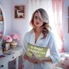 12 PCS Pink Inspirational Canvas Makeup Bags Bulk Makeup Bags for Women Inspirational Quotes Cosmetics Bags with Zipper Gift for Valentine's Day Christmas Graduation (Green) view 4