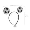 NIYANGLE 2pcs Soccer Headbands for Women Fun Football Game Accessories Lightweight Hair Boppers for Sports Events Stylish Athletic Hair Accessories for Soccer Theme Parties view 2
