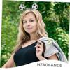 NIYANGLE 2pcs Soccer Headbands for Women Fun Football Game Accessories Lightweight Hair Boppers for Sports Events Stylish Athletic Hair Accessories for Soccer Theme Parties view 3