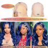 Body Wave Blue Lace Front Wigs Human Hair 30 Inch 13X4 HD Royal Blue Lace Frontal Wig Wear and Go Glueless Dark Blue Wig Human Hair Pre Plucked with Baby Hair Navy Blue Colored Wigs For Black Women view 2