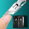 25 Angled Nail Clippers Set - Splash-Resistant Toenail Trimmer with Ergonomic Design (black) view 2