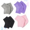 Beaupretty 4pairs Unisex Breathable Ankle Socks Moisturizing Gel for Heel Protection Grey view 3