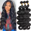 Body Wave Bundles Human Hair 14 16 18 Inch 100% Unprocessed Brazilian Human Hair 3 Bundles For Black Women Body Wave Hair Extensions Natural Color view 1
