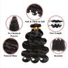 Body Wave Bundles Human Hair 14 16 18 Inch 100% Unprocessed Brazilian Human Hair 3 Bundles For Black Women Body Wave Hair Extensions Natural Color view 4