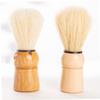 BAZEITFLOW 2pcs Wooden Handle Shaving Brush Set Natural Boar Bristle Beard Brush for Men for Shaving Cream Application and Grooming Accessories view 2