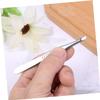 CALLARON 2pcs Stainless Steel Eyebrow Tweezers Fine Hair Removal Tweezers Tip to Clean Portable Makeup Tool Random Color view 3