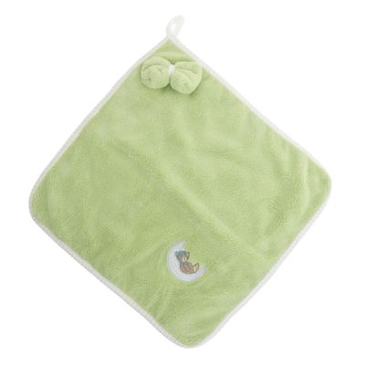CAXUSD Cartoon Animal Hand Towels for Boy Girl Soft Coral Fleece Quick-Drying Hair Wraps Multi-Functional Face Washcloth for Toddlers and Newborns Adorable Designs Avocado Green