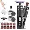 2 in 1 Electric Foot Callus Remover,9 Adjustable Speeds Rechargeable Electric Dead Skin Sander Pedicure Tools with Sandpaper Disk and Nail Drill Bits,Grinding Heads for Women&Men view 1