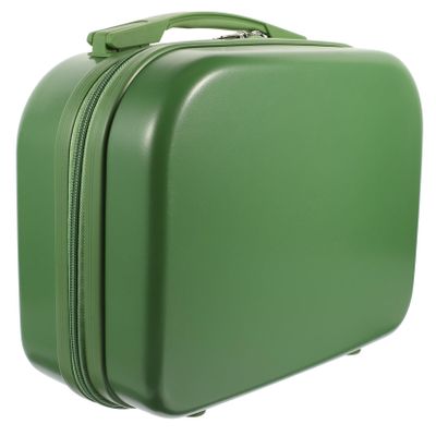 FRCOLOR 14-Inch Portable Makeup Organizer Suitcase Mini Hard Makeup Case Compartments for Travel Cosmetic Storage Box for Women and Girls