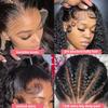 Dianthe 13x6 Deep Wave Lace Front Wigs Human Hair 20 Inch Deep Curly Human Hair Wig- Pre Plucked, 180% Density, Glueless, Natural color view 4