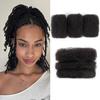 Afro Kinkys Bulk Human Hair 30g/bundle For Braiding Dreadlock Extensions Create Repair Braid Micro Twist Afro Kinky Curly Human Hair Locs Extensions Natural Black 12+12+12 3bundles/pack view 1