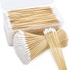 500pcs Pointed Cotton Swabs with Storage Case, 6 inch Precision Gun Cleaning Swabs, Lint Free Bamboo Handle Long Cotton Swabs for Gun Cleaning, Makeup & Electronics view 1