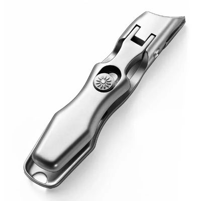 Curved Blade Nail Clippers - Wide Jaw Toenail Trimmer with Splash Guard