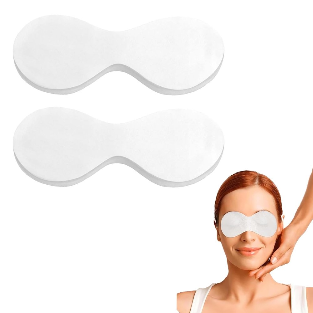 100 Sheets White Eye Covers for Facials, Disposable Eye Masks Non-woven Cotton Eyes Pads Spa Eyes Care Patches Paper Paper Beauty Sheets for Facial Treatments, Skincare Spa, Home Beauty Wet Compress