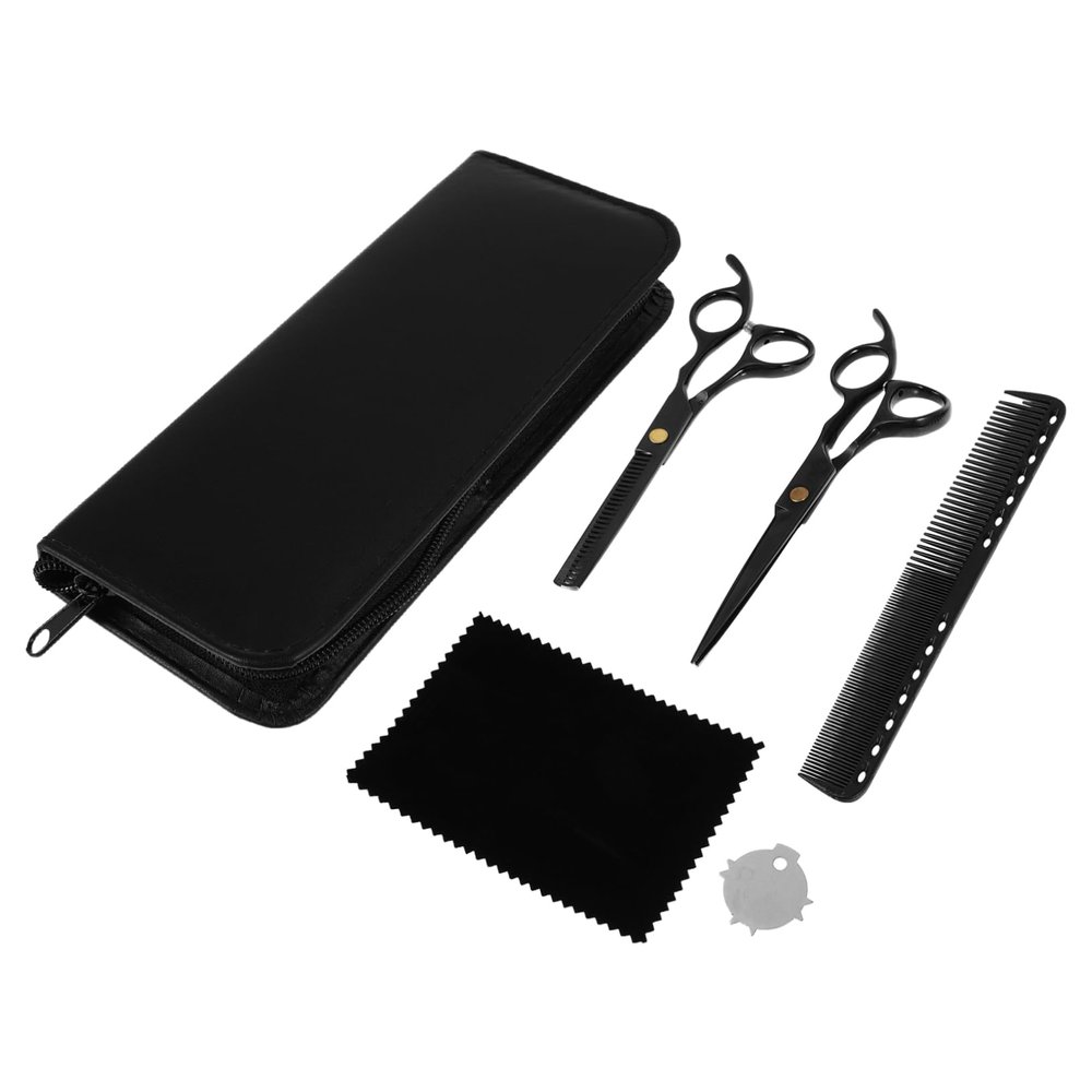 EXQUIMEUBLE 1 Set Hair Cutting Scissors Kit Stainless Steel Shears for Haircuts Comfortable Grip Design for Men Women and Beginners for Salon Styling