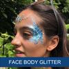 Face Body Glitter - Hair Glitter Sparkles Chunky, Temporary Tattoos Adult, Holographic Face Paint for Singer Concerts Disco Festival Rave, 50ml (Blue Body Glitter) view 2