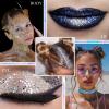 Face Body Glitter - Hair Glitter Sparkles Chunky, Temporary Tattoos Adult, Holographic Face Paint for Singer Concerts Disco Festival Rave, 50ml (Blue Body Glitter) view 4