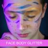 Face Body Glitter - Hair Glitter Sparkles Chunky, Temporary Tattoos Adult, Holographic Face Paint for Singer Concerts Disco Festival Rave, 50ml (Pink Body Glitter) view 2