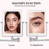 Wall Mounted Lighted Makeup Mirror, Rectangle Double Sided 1X/7X Magnifying Bathroom Height Adjustable Mirror, Rechargeable 3 Color and Dimmable Lights, Extended Arm 360 Rotation Shaving Vanity Mirror view 2
