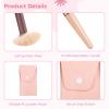 12-Piece Makeup Brush Set For Travel, Includes 8 Brushes And Case, Ideal For Bridesmaids, Synthetic Fiber Brushes For Foundation And Eyeshadow view 4