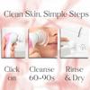Facial Cleansing Brush Face Scrubber, 7-in-1 Electric Spin Cleanser Brushes with 6 Brush Heads for Deep Cleansing, Gentle Exfoliating, Removing Blackheads, Massaging (White & Pink) view 4