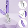 Cuticle Nippers Stainless Steel Cuticle Remover Nippers Rubber Professional Manicure and Pedicure Cuticle-Remover Tools Rubber Coated Handle Manicure Tools (4mm), Purple view 3