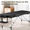 100 Disposable Black Bed Sheets, Waterproof Non-Woven Covers For Massage Tables, 31 X 71 Inches, Ideal For Lash Beds And Spa Use view 3