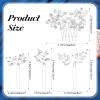 4 PCS Fashion Haircomb Rhinestone Silver Bridal Side Comb Crystal Rhinestone Flower Hair Vines Hairs Accessories for Women Girls (Silver Hairs Comb 1PC + Crystal Hair Pins 3PCS) view 2
