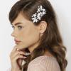 4 PCS Fashion Haircomb Rhinestone Silver Bridal Side Comb Crystal Rhinestone Flower Hair Vines Hairs Accessories for Women Girls (Silver Hairs Comb 1PC + Crystal Hair Pins 3PCS) view 4