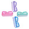 Beavorty 4Pcs Multifunctional Plastic Horn Shape Nail Brush Set for Dust Removal Double-Sided Fingernail Cleaner for Manicure and Pedicure view 1