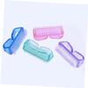 Beavorty 4Pcs Multifunctional Plastic Horn Shape Nail Brush Set for Dust Removal Double-Sided Fingernail Cleaner for Manicure and Pedicure view 3