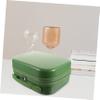 Beaupretty Cosmetic Suitcase Mini Makeup Organizer for Travel Home Storage Candy Green Makeup Case with Easy Clean Surface Accessories view 3