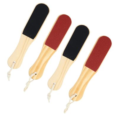 Beaupretty 4Pcs Double Sided Wooden Foot File Ergonomic Foot Care Tool for Dead Skin Removal for Home and Professional Use Durable and Easy to Hold