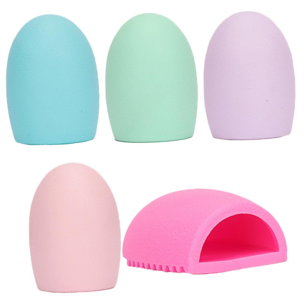 Ipetboom 6Pcs Silicone Beauty Brush Cleaning Mat Reusable Makeup Brush Cleaner Pad in Mixed Colors for Efficient Home Salon Use Durable Easy to Clean for Travel Daily