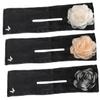DONFAMDS 3Pcs Shining Flowers Hair Bun Maker Easy Hair Styling Tool for Women Teens for Daily Use Parties Weddings Black White Apricot Colors view 1