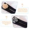 DONFAMDS 3Pcs Shining Flowers Hair Bun Maker Easy Hair Styling Tool for Women Teens for Daily Use Parties Weddings Black White Apricot Colors view 3