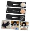DONFAMDS 3Pcs Shining Flowers Hair Bun Maker Easy Hair Styling Tool for Women Teens for Daily Use Parties Weddings Black White Apricot Colors view 4