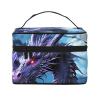 STVYUKL Purple Dragon Purple Moon Makeup Bag For Women,Waterproof Portable Travel Cosmetic Bags Large Capacity Toiletry Bag Top Handle Zipper Makeup Organizer Case view 1