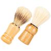 FRCOLOR 2pcs Shaving Brush with Wooden Handle Durable Shave Cream Brush for Men for Father Day Home or Salon Use Lightweight Practical view 1