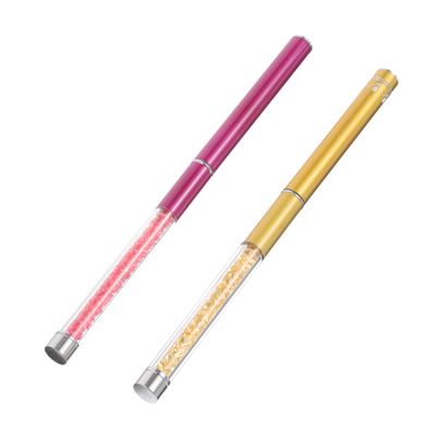 Beaupretty 2pcs Eyelash Brushes with Caps Soft Lash Applicator Wands for Mascara and Eyelash Separation Portable Elegant Rhinestone Handle for Everyday and Special Events