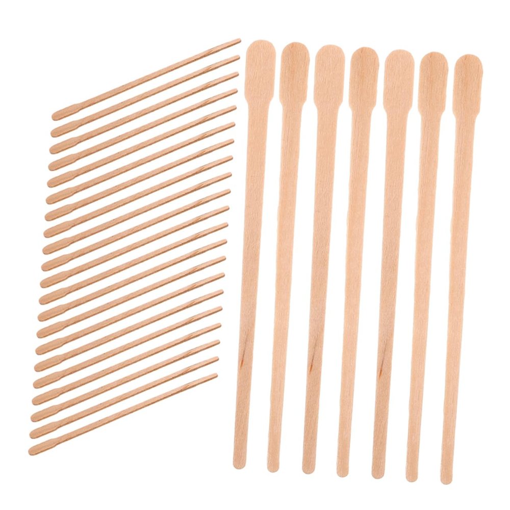 NIYANGLE 300 Pcs Waxing Sticks for Eyebrow and Facial Hair Removal Gentle Skin Friendly Applicator Sticks for Nose Eyebrow and Lip Waxing Convenient Travel Bag Included