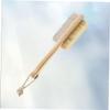 FRCOLOR Natural Bristle Foot Scrubber with Wooden Handle Pumice Stone Exfoliating Tool for Smooth Skin Remover for Pedicures Feet Care Massage Tool view 4