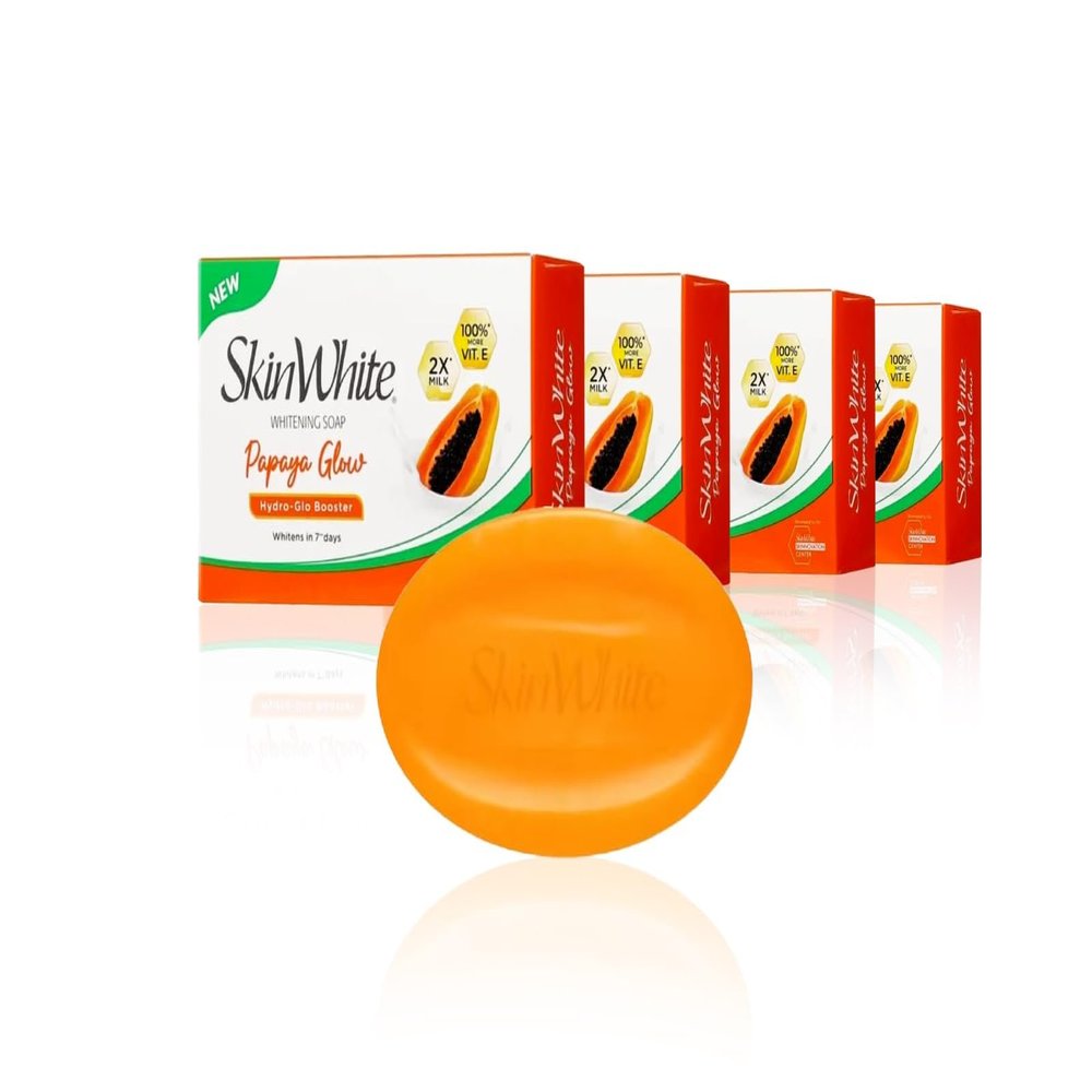 SkinWhite Papaya Glow Whitening Soap 125g (Pack of 4)