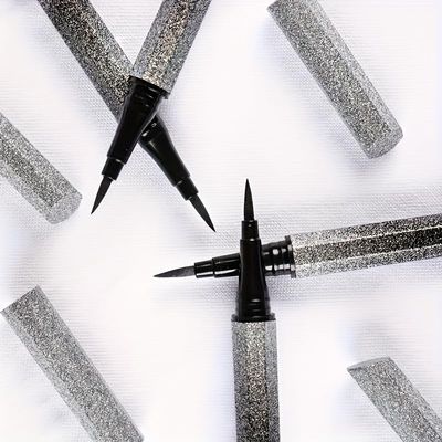 boboyes fine eyeliner waterproof, stain-resistant, long-lasting lack liquid eyeliner, or precise eye makeup applications, professional makeup Fashionable eyeliner applicator (3pcs-2#brown)