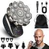 9.0 Shaver, Head Shavers for Bald Men, 6-in-1 Electric Razor - Led Display Rechargeable Head Shaving Kit with USB-C Fast Charge, IPX7 Waterproof (Set-B-9 Blades) view 1