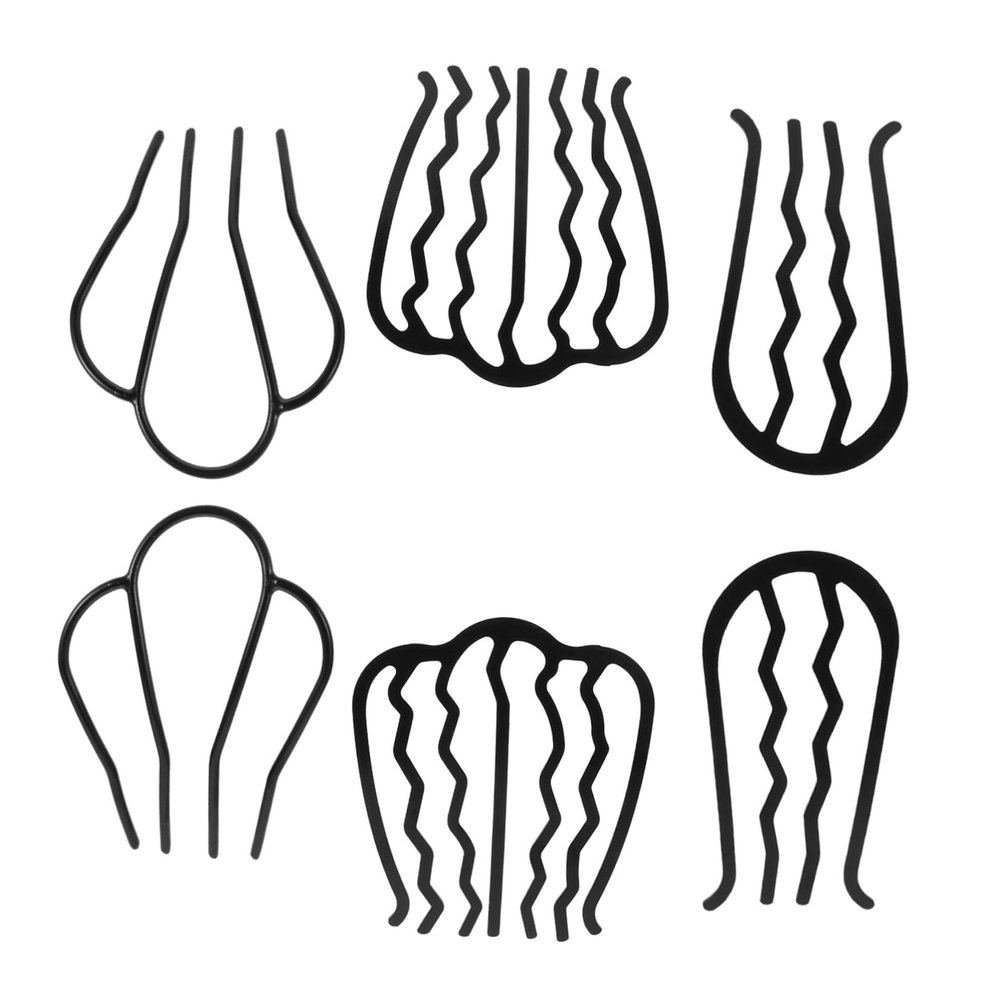 Beaupretty 6pcs Metal Hair Side Combs U Shape Hair Pins for Updo Elegant Fork Clip for Weddings Parties