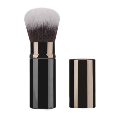 3pcs Professional Retractable Makeup Brushes Set - Blusher, Powder & Foundation for Full Face Makeup(Roundhead)