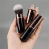 3pcs Professional Retractable Makeup Brushes Set - Blusher, Powder & Foundation for Full Face Makeup(Roundhead) view 3